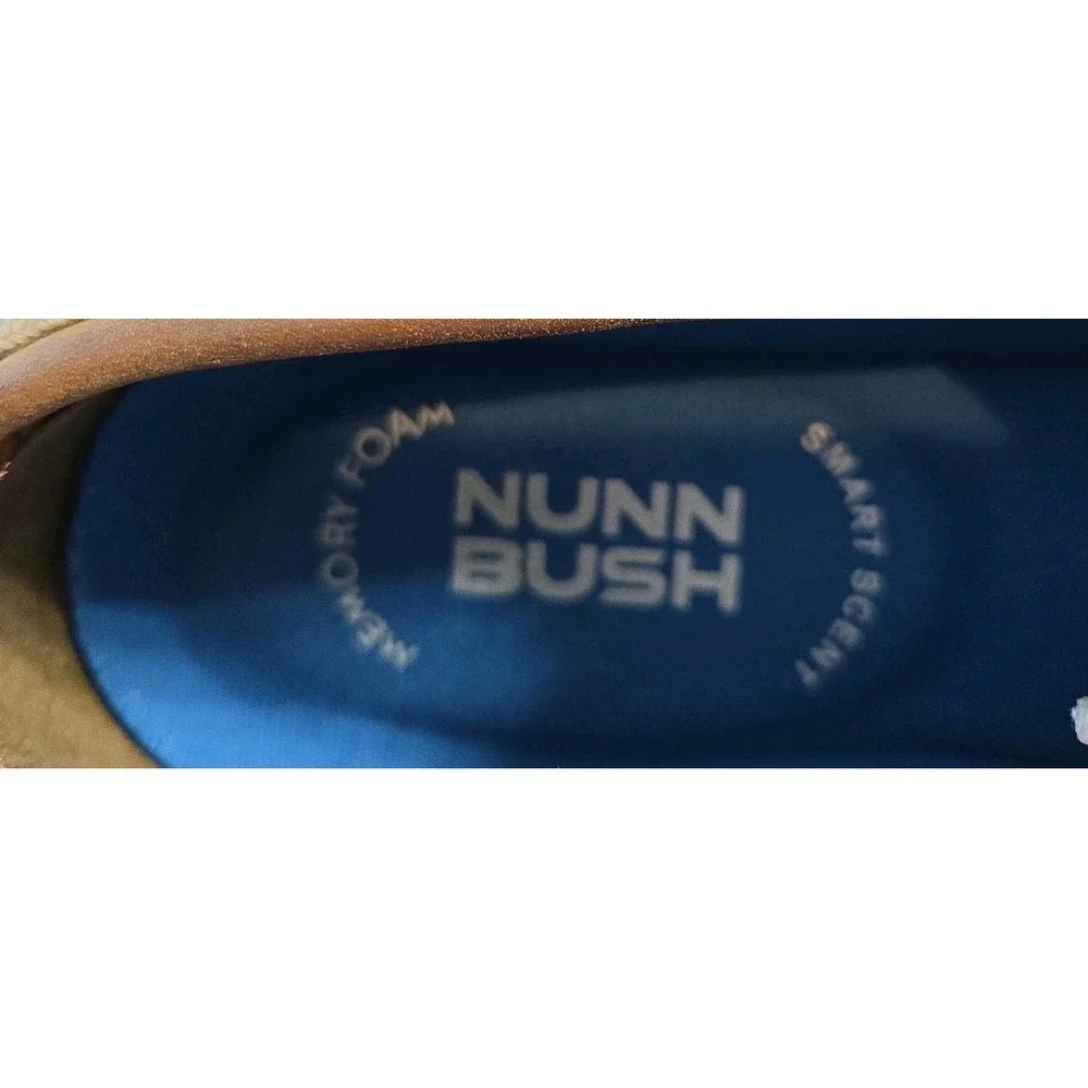 NUNN BUSH TAN-HAVANE BAYSIDE LEATHER BOAT SHOES SIZE 12M